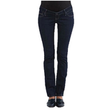 Джинсы Queen Mum прямые, трикотажный живот, р.48, джинс, синий (75.3385/6053) - Pampik - 5