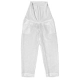 Укорочені штани з манжетом Queen Mum, льон, р.44, білий (81117/22810) - Pampik