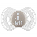 Силіконова симетрична пустушка Nuvita Air55 Cool Be Happy, світиться у темряві, 6-12 міс. (NV7085PG) - Pampik