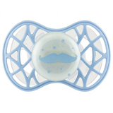 Силиконовая симметричная пустышка Nuvita Air55 Cool Усы, светится в темноте, 6-12 мес. (NV7085GDB) - Pampik