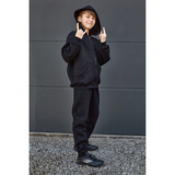 Спортивний костюм на флісі Garnamama Oversize sport zip штани зі шнурком 122 Чорний (1043671.1408681) - Pampik