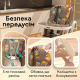 Стілець для годування Bugs Mango Forest Friends, сірий (4823056510882) - Pampik - 10