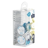 Силіконова ортодонтична пустушка Nuvita Air55 Cool Moon, світиться в темряві, 0+ міс., бірюзовий (NV7064GE) - Pampik - 4