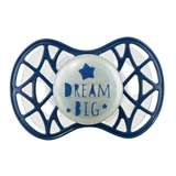 Силиконовая ортодонтическая пустышка Nuvita Air55 Cool Dream, светится в темноте, 6-12 мес., темно-синий (NV7084GBM) - Pampik