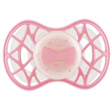 Силіконова ортодонтична пустушка Nuvita Air55 Cool Бант, світиться в темряві, 6-12 міс., рожевий (NV7084GF) - Pampik