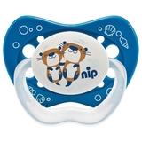 Силіконова пустушка Nip Чудове життя №3 Тигр та Лев, ортодонтична, 16-32 міс., 2 шт., синій (31303) - Pampik - 2