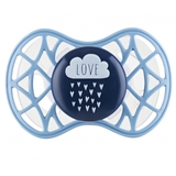 Силіконова ортодонтична пустушка Nuvita Air55 Cool Love, 6-12 міс., темно-синій (NV7084CB) - Pampik