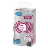 Силиконовая ортодонтическая пустышка Nuvita Air55 Cool Little Girl, 6-12 мес., малиновый (NV7084SI) - Pampik - 3