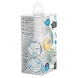 Силиконовая ортодонтическая пустышка Nuvita Air55 Cool Love, 6-12 мес., желтый (NV7084SC) - Pampik - 4