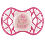 Силиконовая ортодонтическая пустышка Nuvita Air55 Cool Good Night, светится в темноте, 6-12 мес., розовый (NV7084GM) - Pampik