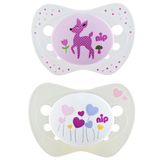 Пустышка Nip Чудесная жизнь № 3, силиконовая, 16-32 мес., 2 шт., белый с молочным (31303) - Pampik