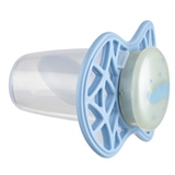 Силіконова ортодонтична пустушка Nuvita Air55 Cool Вуса, світиться в темряві, 6-12 міс., блакитний (NV7084GDB) - Pampik - 2