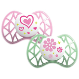 Силіконова ортодонтична пустушка Nuvita Air, 6-12 міс., 2 шт. (NV7080Pink) - Pampik