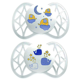 Силіконова симетрична пустушка Nuvita Air, світиться в темряві, 0-3 міс., 2 шт. (NV7063) - Pampik