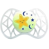 Силіконова ортодонтична пустушка Nuvita Air, світиться у темряві, 6-12 міс., 2 шт. (NV7082) - Pampik - 2