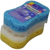 Губка банная Prodom Tonik, фигурная, с массажным слоем, в ассортименте - Pampik - 2