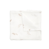 Пелюшка Twins Пір'їнки, муслінова, 2-х шарова, 130х100 см, білий (1611-PMPK-130/100) - Pampik