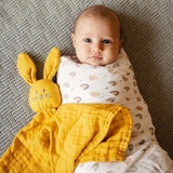 Пелюшки Petite & Mars Misty Rose Rainbows, бамбукові з мусліну, 120х120 см, 2 шт., білий з рожевим (417362) - Pampik - 8