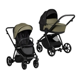 Универсальная коляска 2 в 1 Tutis MIO 3+ Leather Collection Olive - Pampik