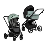 Универсальная коляска 2 в 1 Tutis MIO 3+ Leather Collection Sage - Pampik