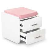 Тумбочка Mealux BD-C3 KP біла / подушка рожева однотонна - Pampik - 2