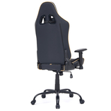 Геймерське крісло Cyberlux GM-6322 Fabric Black (арт. GM-6322 FB) - екошкіра / колір чорний із золотим (коробок 1 шт.) - Pampik - 6