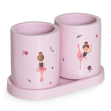 Набір з двох стаканів-органайзерів Cute Ballerina Pink - Pampik
