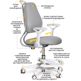 Дитяче крісло Evo-Kids Mio Ergo Grey (арт.Y-507 G) - Pampik - 2