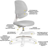 Дитяче крісло Evo-Kids Sirius Air Grey (арт.Y-605 G) - Pampik - 2