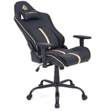 Геймерське крісло Cyberlux GM-6322 Fabric Black (арт. GM-6322 FB) - екошкіра / колір чорний із золотим (коробок 1 шт.) - Pampik - 3
