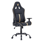 Геймерське крісло Cyberlux GM-6322 Fabric Black (арт. GM-6322 FB) - екошкіра / колір чорний із золотим (коробок 1 шт.) - Pampik - 8