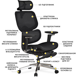 Крісло Mealux D2 Air Plus Black (арт. HF-D2 Plus M/B) - Pampik - 6