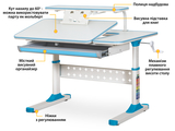 Комплект парта Evo-Kids TH-320 Blue + крісло Evo-kids Mio Lite KBL (арт.TH-320 W/BL + Y-208 KBL) - Pampik - 2