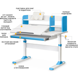 Дитячий стіл Evo-kids TH-330 Blue (арт. TH-330 W/BL) - Pampik - 2