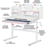 Дитячий стіл Evo-kids TH-230 Pink (арт. TH-230 W/PN) - Pampik - 2