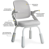 Дитяче крісло Mealux Neo Air Static Grey (арт.Y-306 G) - Pampik - 2