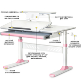 Дитячий стіл Evo-Kids TH-320 Pink (арт. TH-320 W/PN) - Pampik - 2