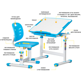 Комплект Evo-kids (стіл+стілець) Evo-06 Ergo Blue (арт. Evo-06 Ergo BL) - Pampik - 2
