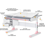 Детский стол Mealux Hamilton Multicolor PN Lite (арт. BD-680 W/G MC + PN Lite) - Pampik - 2