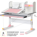 Дитячий стіл Mealux Vancouver Multicolor PN з полицею (арт.BD-620 W/G MC + PN з полицею) - Pampik