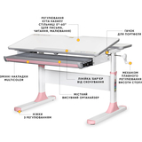 Дитячий стіл Mealux Edmonton Multicolor PN Lite (арт.BD-610 W/MC + PN Lite) - Pampik - 2
