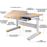 Дитячий стіл Mealux RichWood Multicolor MG (арт. BD-840 MG/MC) - Pampik - 3
