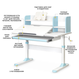 Дитячий стіл Evo-kids TH-330 Light Blue (арт. TH-330 W/Z) - Pampik - 2