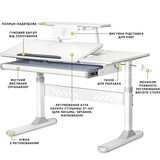 Комплект стіл Evo-Kids TH-320 Grey + крісло Evo-kids Mio G (арт. TH-320 W/G + Y-407 G) - Pampik - 2