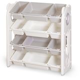 Стеллаж для книг и игрушек Mealux Olaf (арт. KD-E025 White/Grey) - Pampik