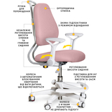 Дитяче крісло Evo-Kids Mio Ergo Dark Pink (арт.Y-507 DP) - Pampik - 2