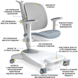 Детское кресло Mealux Supra Air Dark Blue (арт.Y-108 DBG) - Pampik - 2