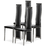 Крісло Hommex Diana X4 Black (арт. MC-081-Х4) - оббивка екошкіра / колір чорний / 4 шт. - Pampik