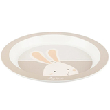 Тарілка плоска пластмасова Sigikid Зайченя, бежевий (25399/38288) - Pampik - 2
