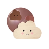 Ночник деревянный беспроводной Reer Облако, натуральный (52167/33151) - Pampik